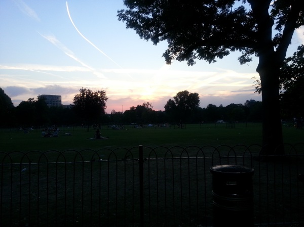 the park sunset
